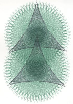 Green Circles with Black Triangles ©Mary Wagner