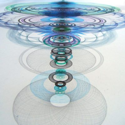 Mary Wagner, "Resonance Disaster Landscape", 2015, ink, graphite, color pencil on paper, 100 x 50 inches.