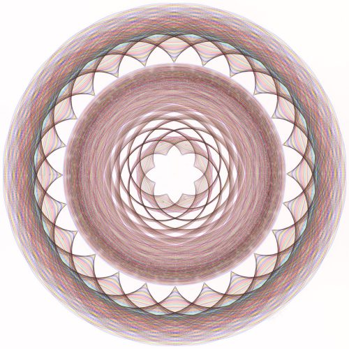 Copyright Mary Wagner, "Tutti Frutti", 42x42 inches, pigment ink on bristol board.