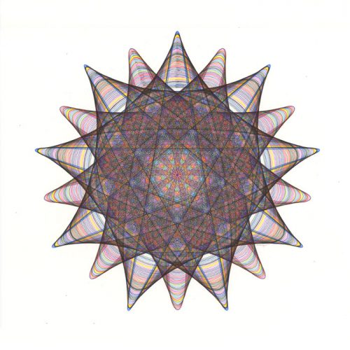 Two overlapping 9-point patterns. Copyright Mary Wagner