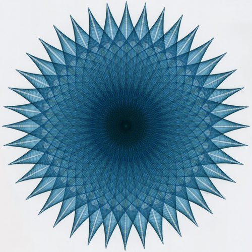 "Blue Opulence" 26.5 inch diameter figure.