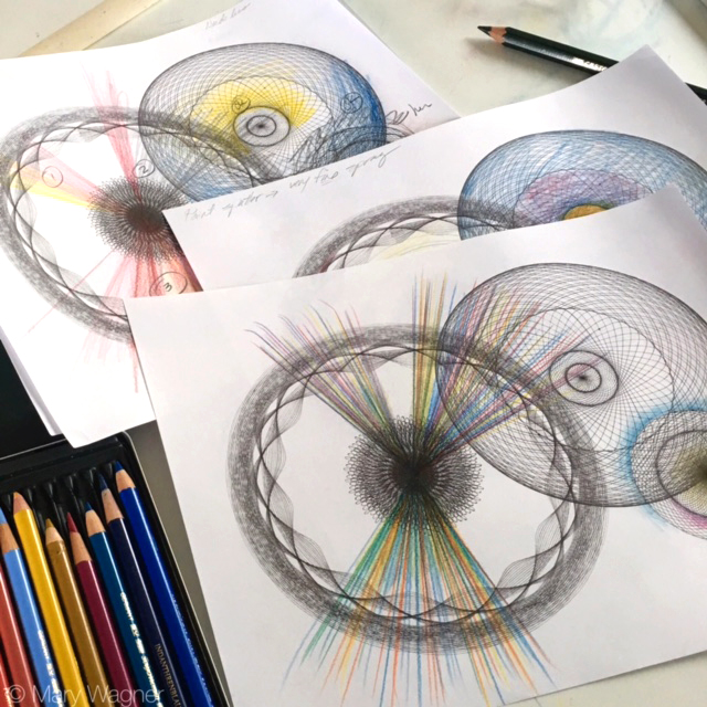 Working up some ideas for hand coloring a few black & white archival prints.