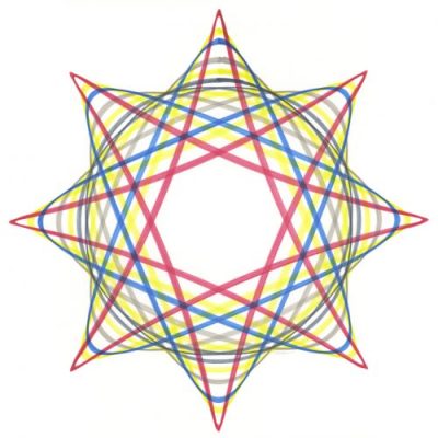 Mary Wagner, "Wall of Sol Process Color Geometry", 20 x 20 inches, Faber-Castell Pitt artist pigment ink pens and Polychromos color pencil on Stonehenge 100% cotton paper. ©Mary Wagner