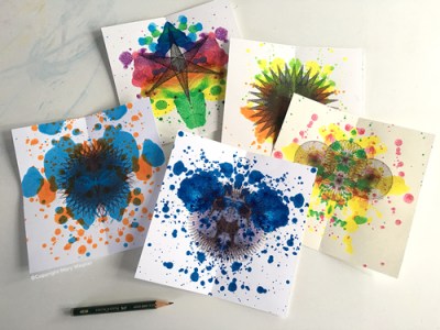 Mini Ink Blot Paintings ©Copyright Mary Wagner