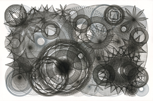 "The Chaos Myth", black and grey pigment ink on 100% cotton paper. ©Copyright Mary Wagner www.marywagner.com
