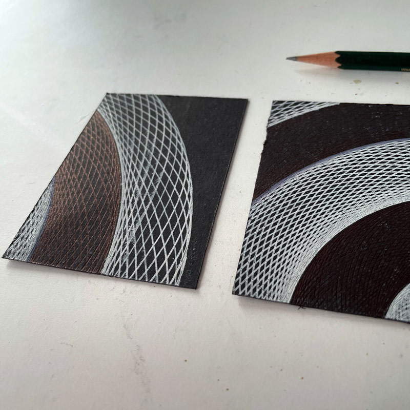 "Orbits" set of 4 drawings by Mary Wagner