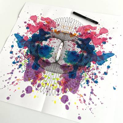 "Metamorphosis" ink blot painting. Copyright Mary Wagner. All Rights Reserved. MaryWagner.com