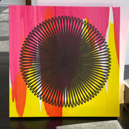 "BLAZE" acrylic and ink on canvas, MaryWagner.com